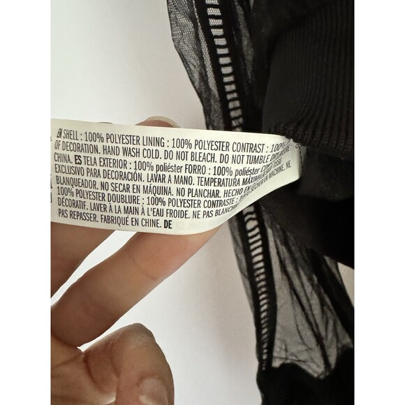 Endless Rose NWT Black Lace Mesh Zip Up Light Weight Jacket Multiple Sizes Small - Picture 5 of 7